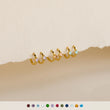 Birthstone Hoop Earrings