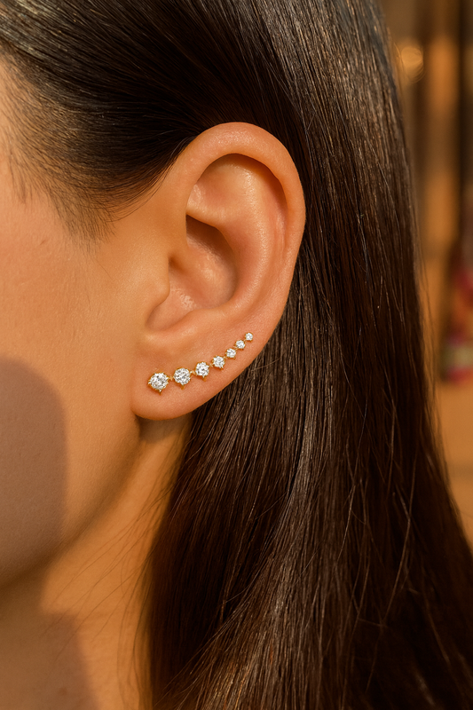 stepping climber earrings