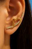 heart climber earrings