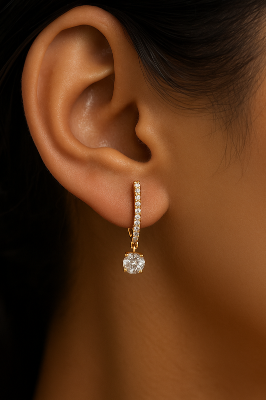 Gem Hoop Earring