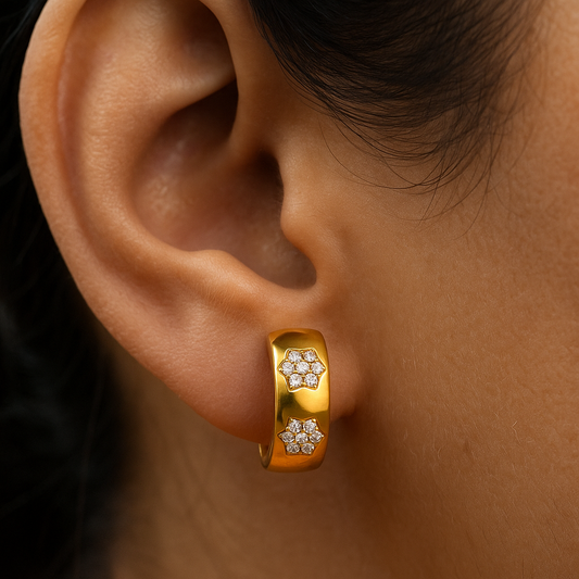 Sneering Hoop Earring