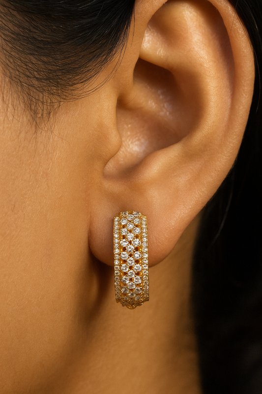 Lock Place Hoop Earrings