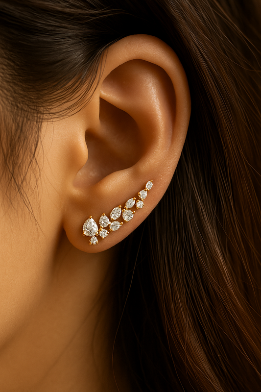 Winter climber earrings