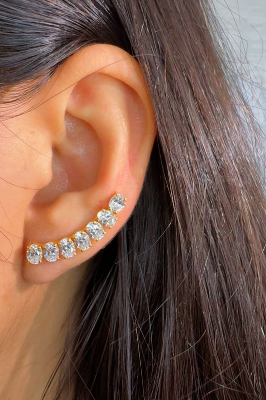 Wrap Diamond Climber Earrings