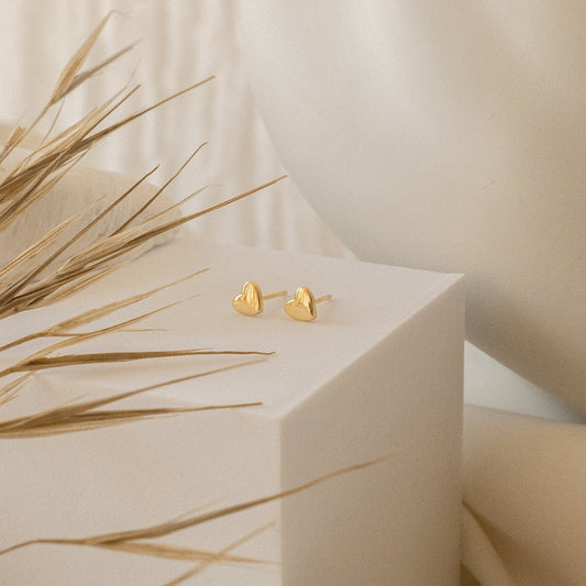 Big Heart Stud Earrings