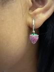 strawberry hoop earrings