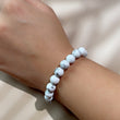 Howlite beads silver bracelet