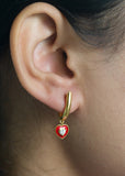 Red Heart Earring