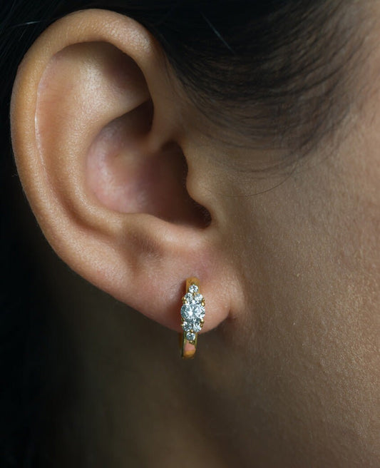 Pomogranate Hoop Earring